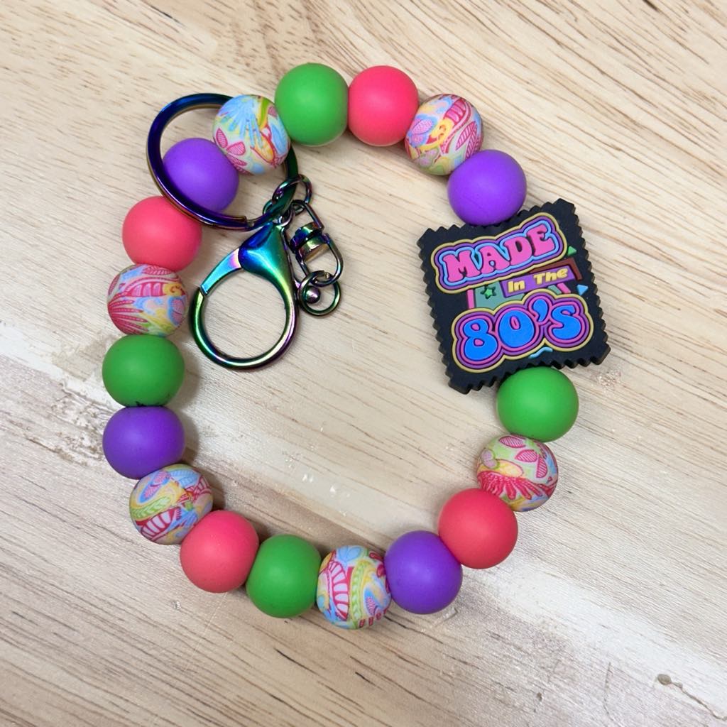 Made In The 80s  Keychain Wristlet