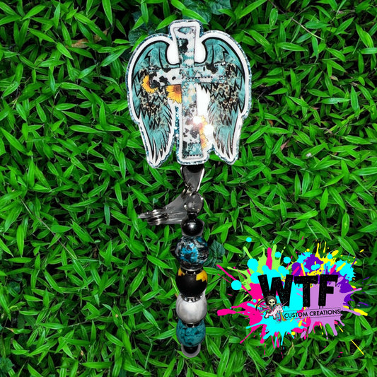 Turquoise Western Badge Reel