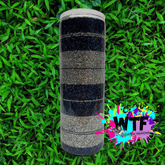 Striped Glitter Tumbler 20oz